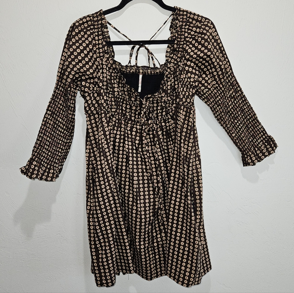 NWT! Revolve Free People Dress Star Dip Mini Black Combo Women's Small Dress NEW - Picture 6 of 16